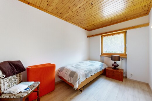 chambre avec cloison sèche, drywall, lumière naturelle, natural light, et plafond en bois