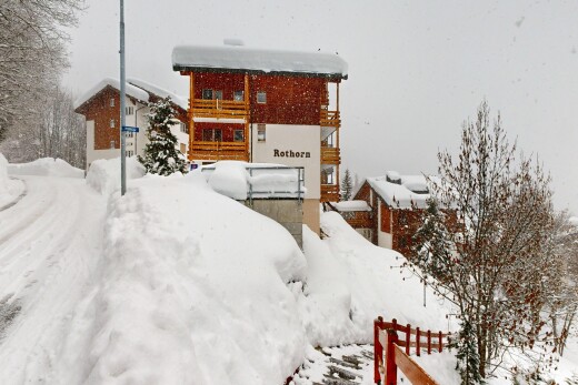 außenansicht mit overcast und snow