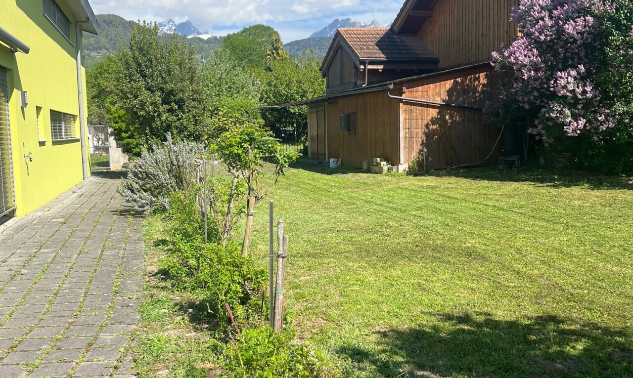 garten mit rasen, day time, from property, mountain view, und blick auf die berge