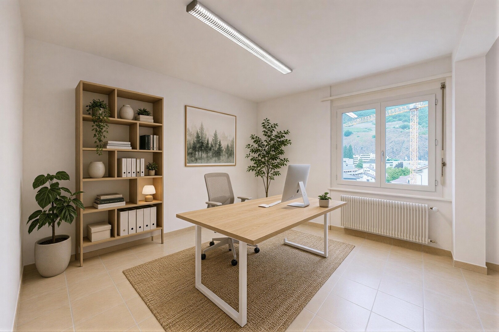 leerer raum mit kühler, inside property, natürliches licht, natural light, und gipskartonwand