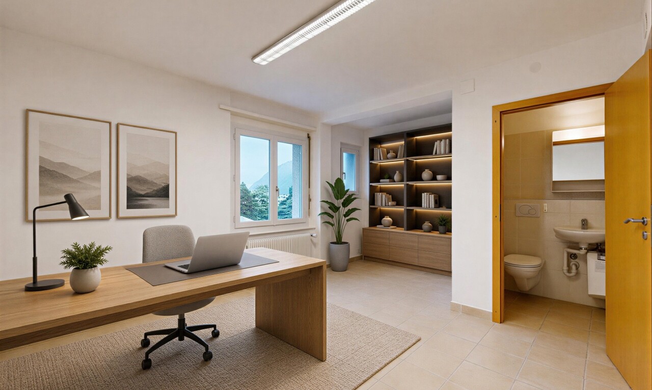 leerer raum mit light floor, natürliches licht, natural light, kühler, und inside property