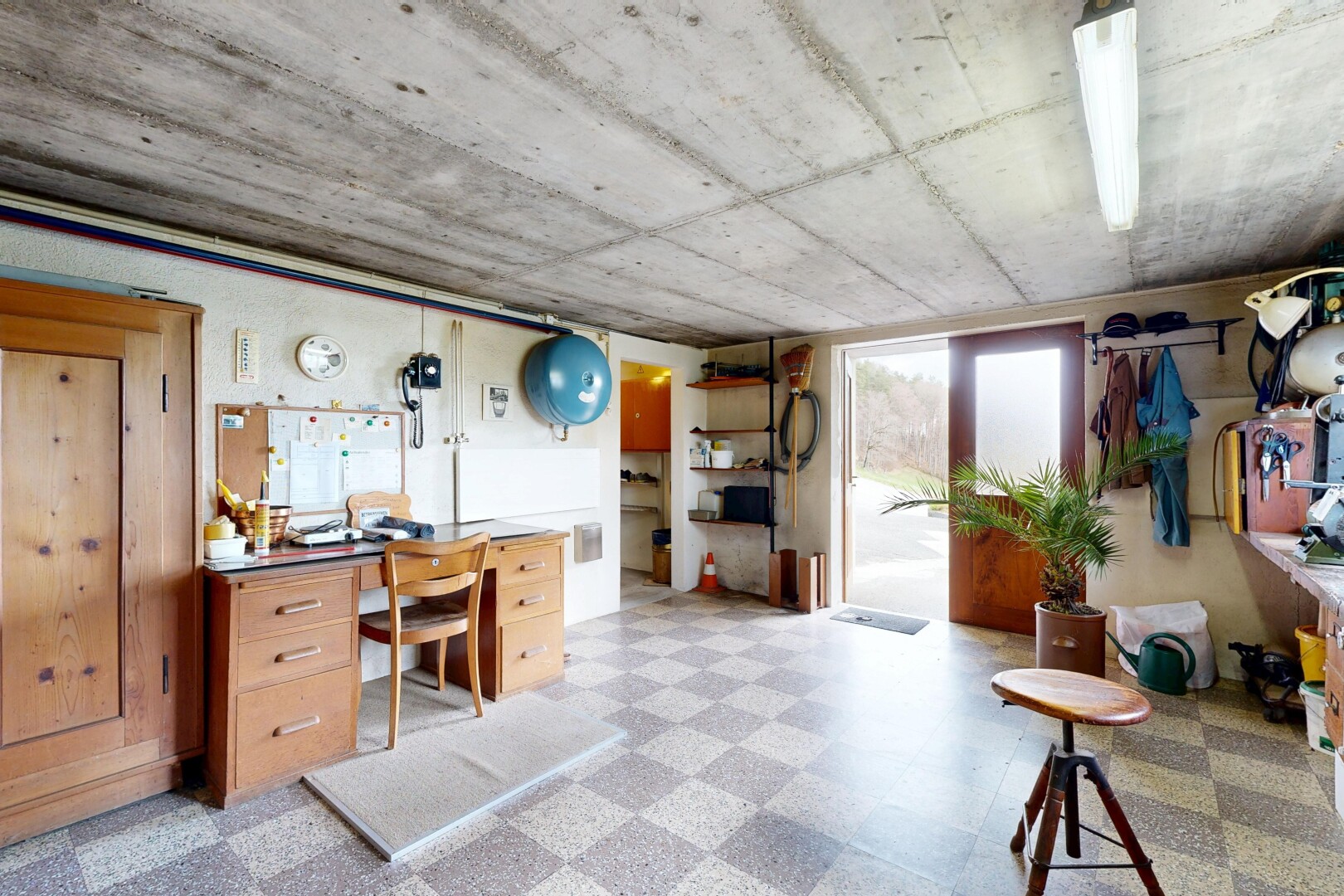 kitchen featuring light flooring