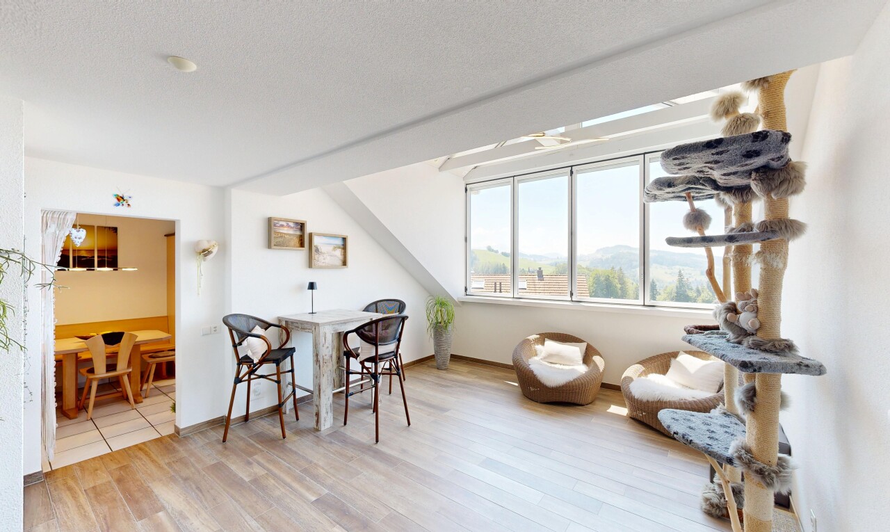 dining room with light wood-style floors