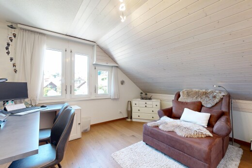 office space with light wood-style floors and a vaulted wood ceiling