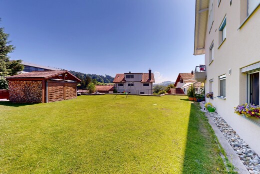 garden featuring a lawn