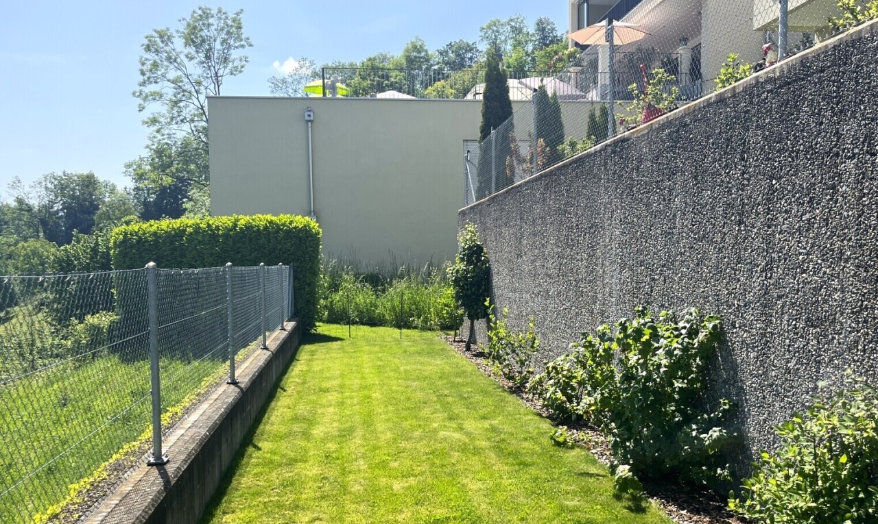 jardin avec clôture, day time, et pelouse