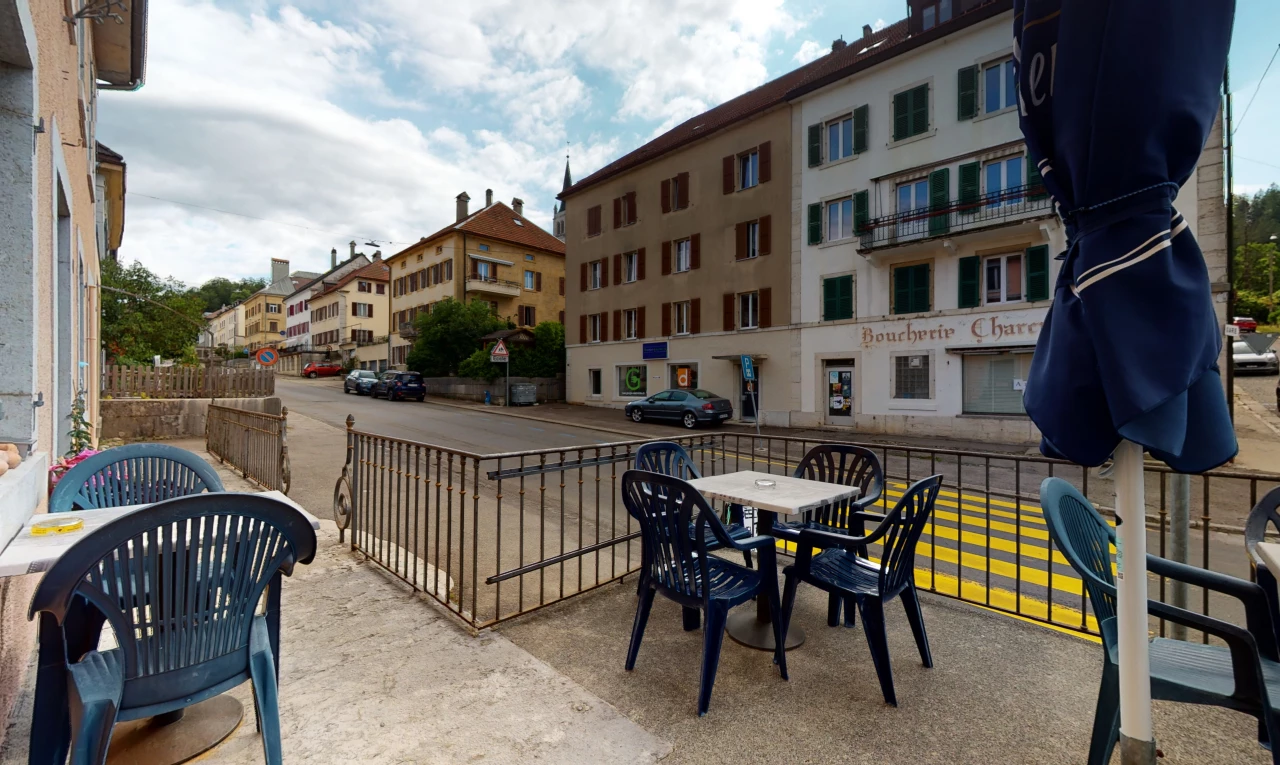 blick auf die terrasse / terrasse