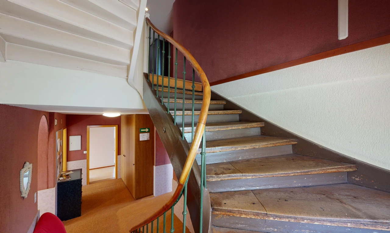 blick auf die treppe