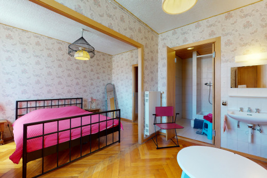 chambre à coucher avec parquet