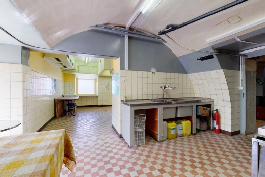 kitchen featuring natural light and light floors