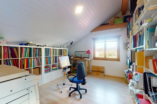 office space with lofted ceiling with beams, light wood-type flooring, and wooden ceiling