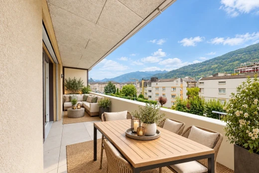 balcon avec mountain view, vue sur la montagne, balcon, view focus, et day time