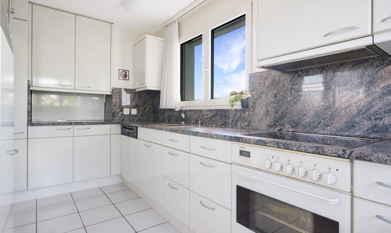 küche mit natürliches licht, natural light, ofen, küchenrückwand beim herd, und küchenrückwand beim Herd