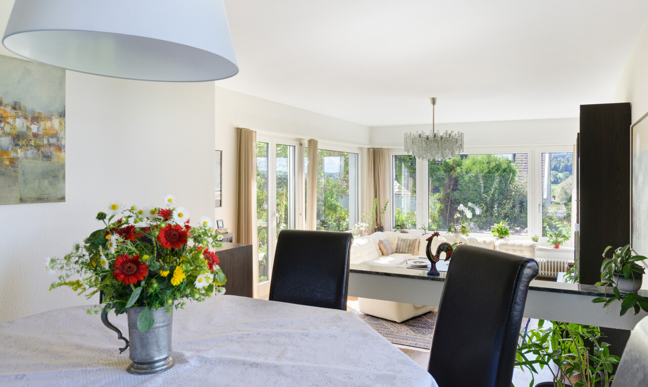 esszimmer mit natürliches licht, natural light, inside property, gipskartonwand, und drywall