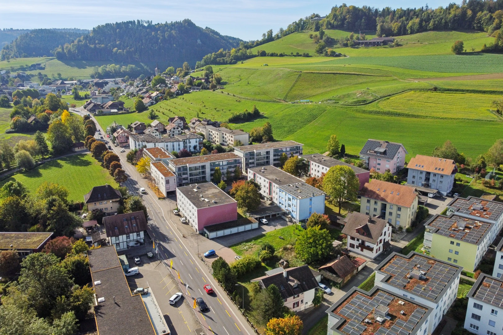 blick auf die berge mit aerial view und day time