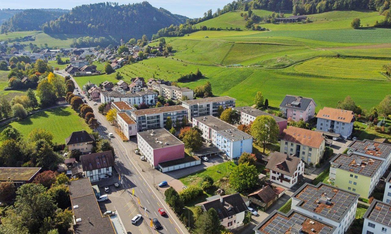 blick auf die berge mit aerial view und day time