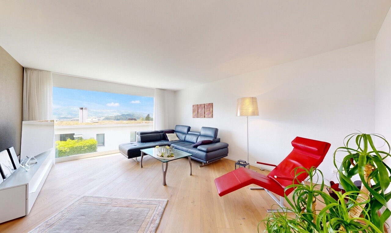 living area featuring light wood-style floors