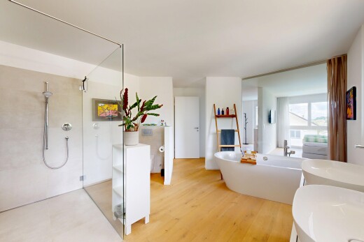 living / dining area featuring light wood-style floors