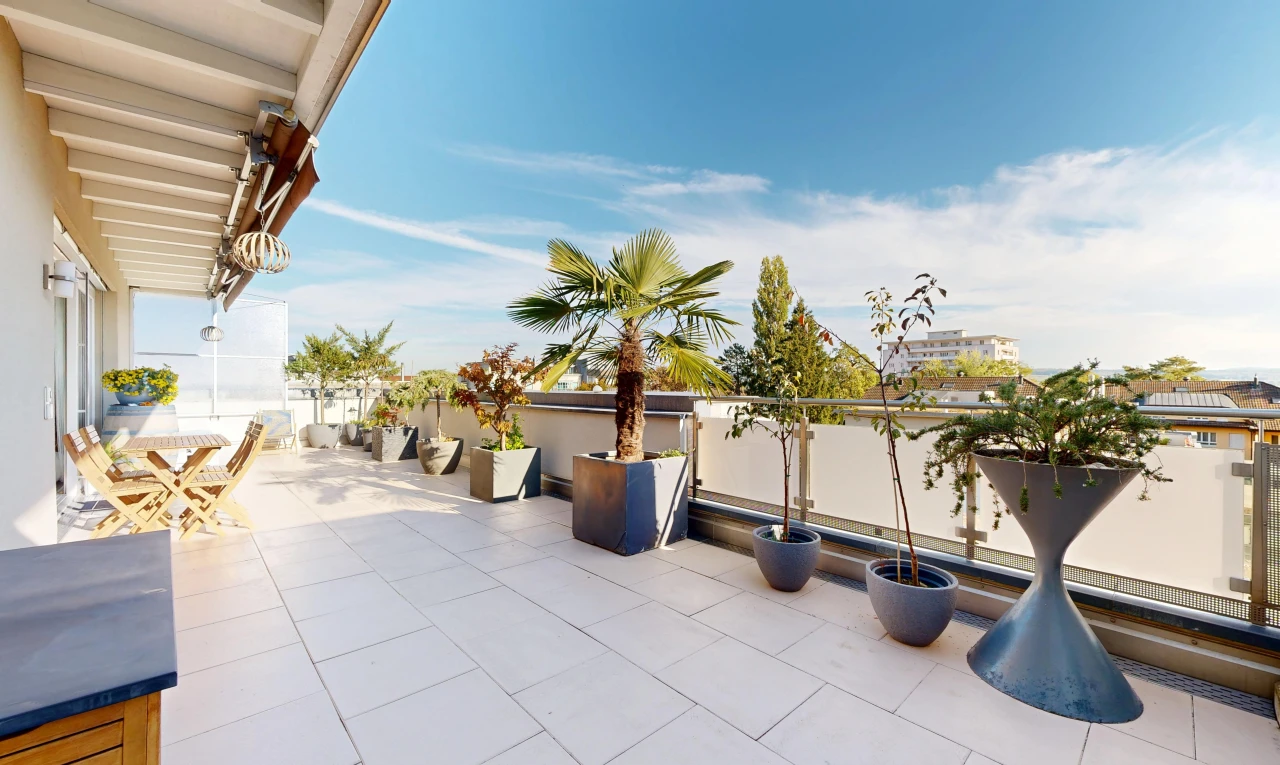 terrasse mit from property, day time, und terrasse