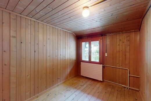 spare room with wood-type flooring, wood ceiling, and wooden walls
