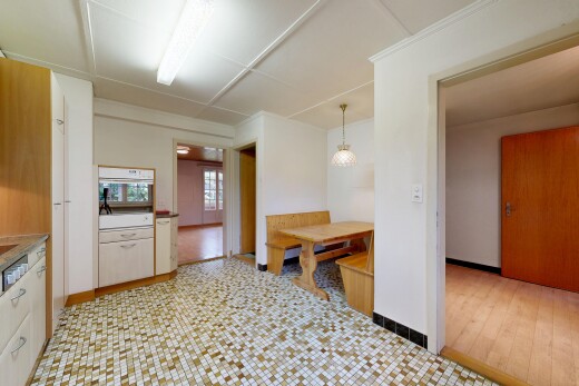 küche mit natural light, natürliches licht, inside property, drywall, und gipskartonwand