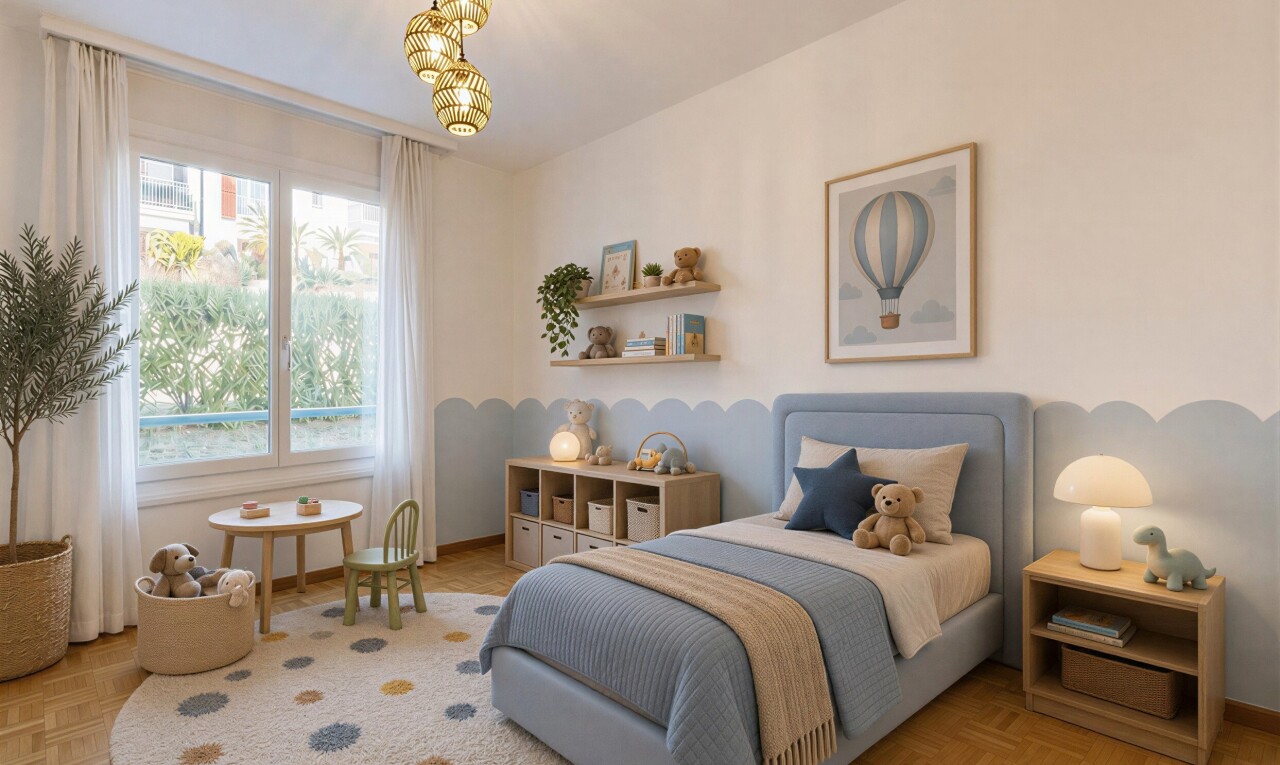 chambre avec parquet floor, sol en finition bois, wood finish floor, inside property, et cloison sèche