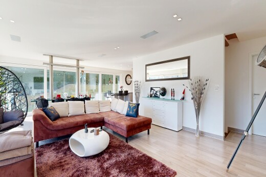 living area with light wood finished floors