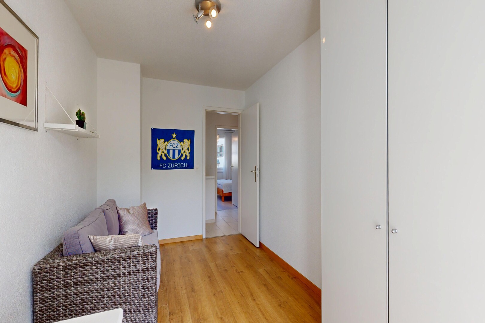 living area featuring light wood finished floors