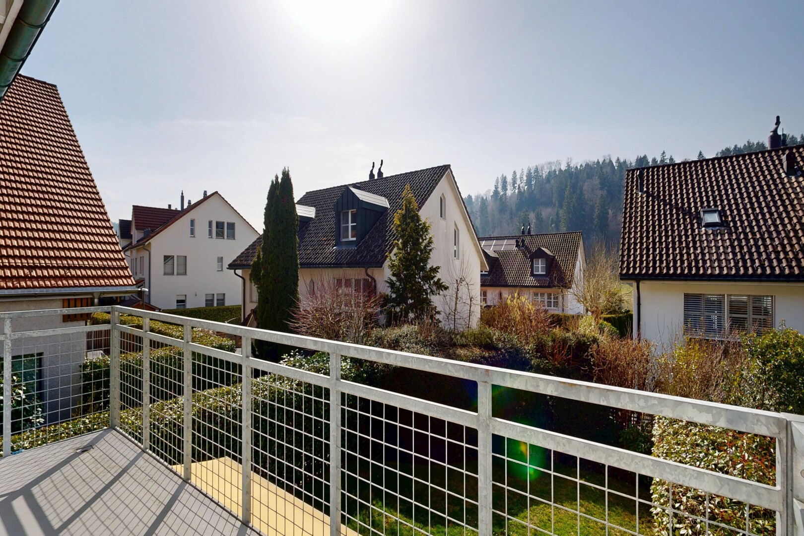 balcony with a residential view
