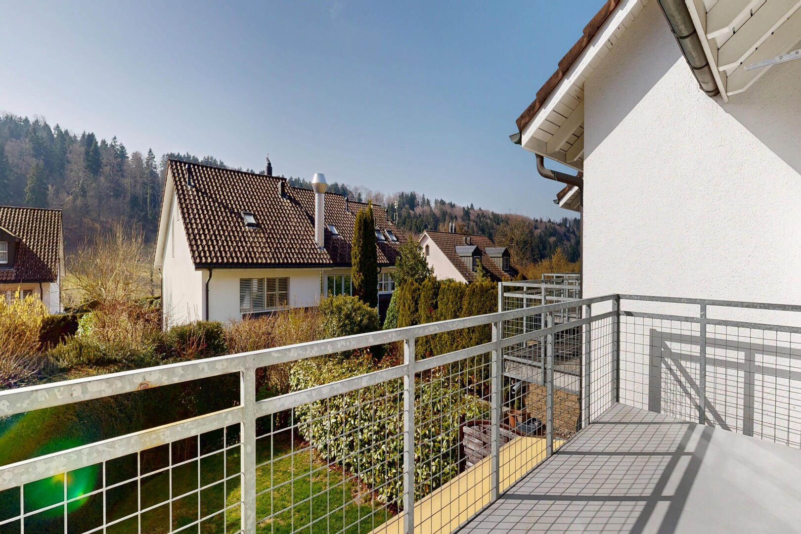 balcony with a residential view
