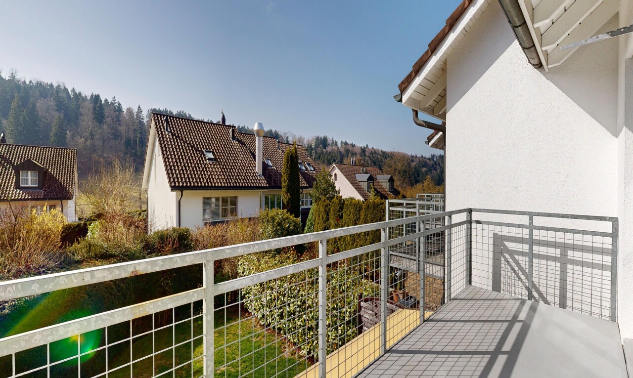 balcony with a residential view