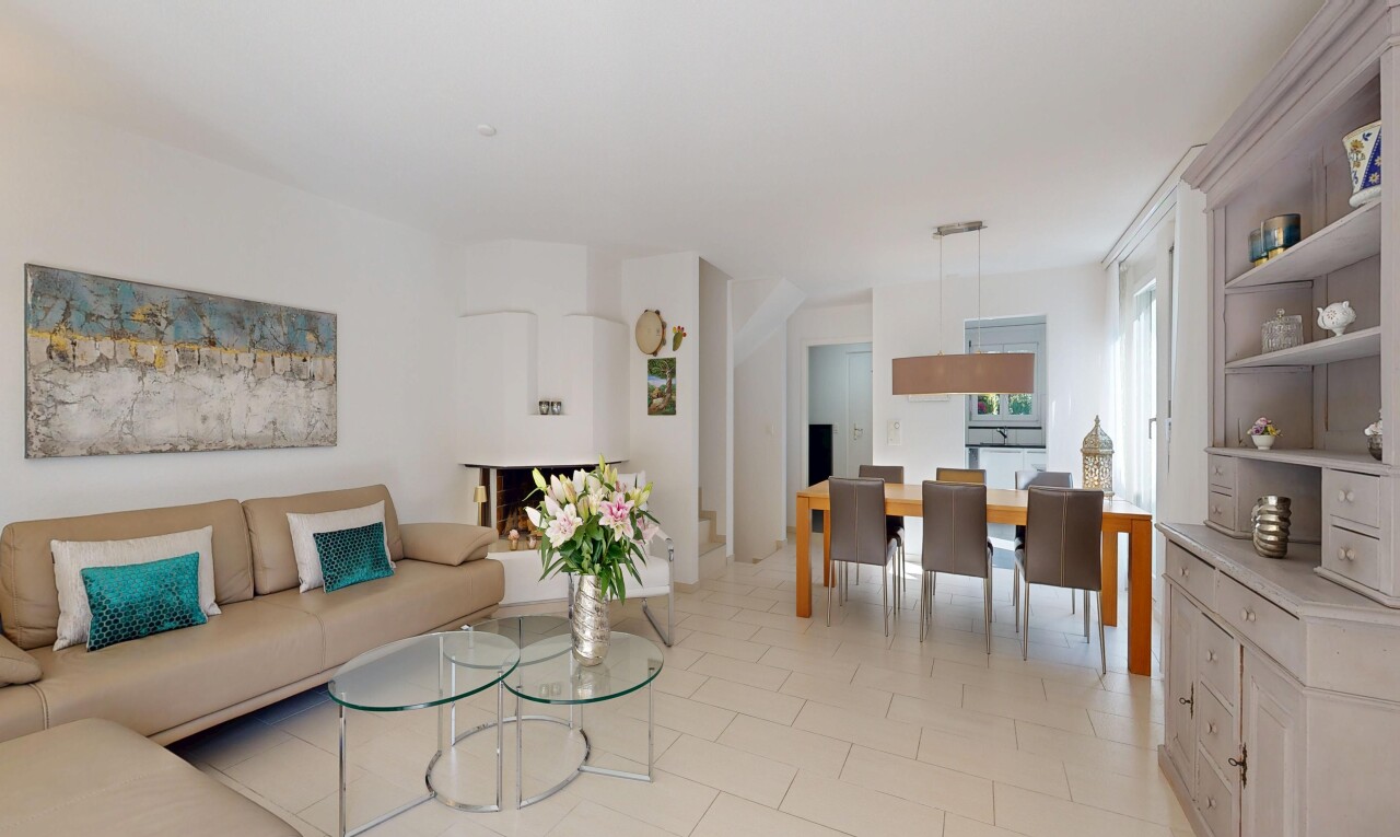 view of living / dining area