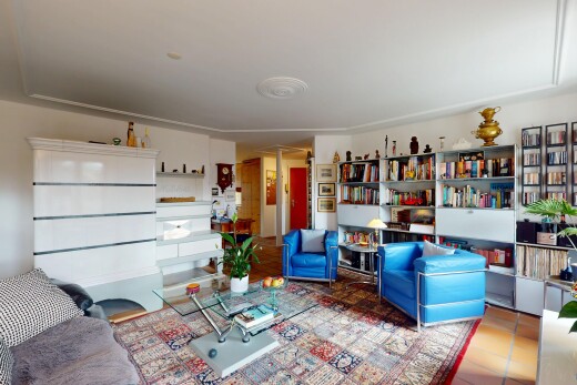 wohnzimmer mit gipskartonwand