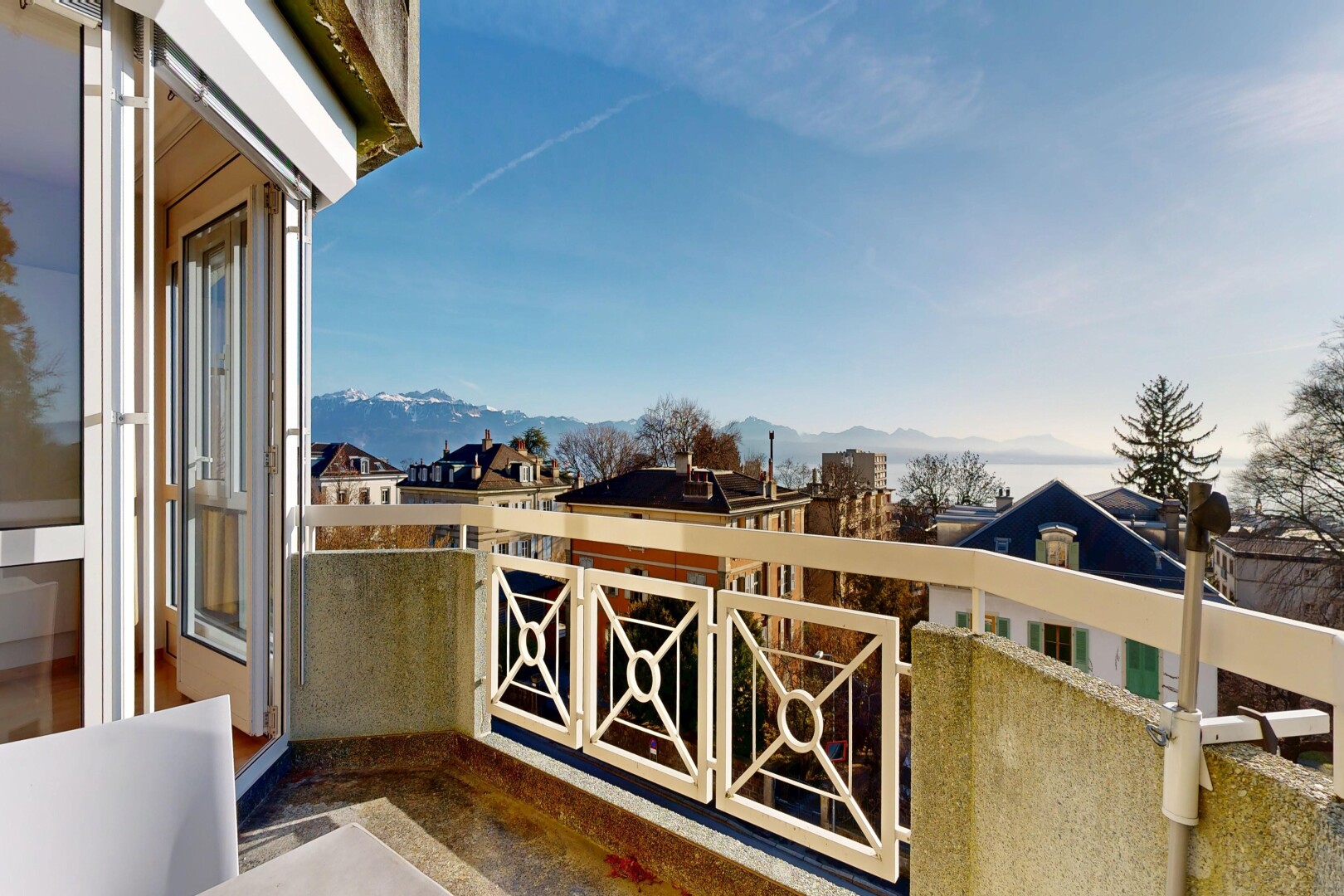 balcony with a residential view