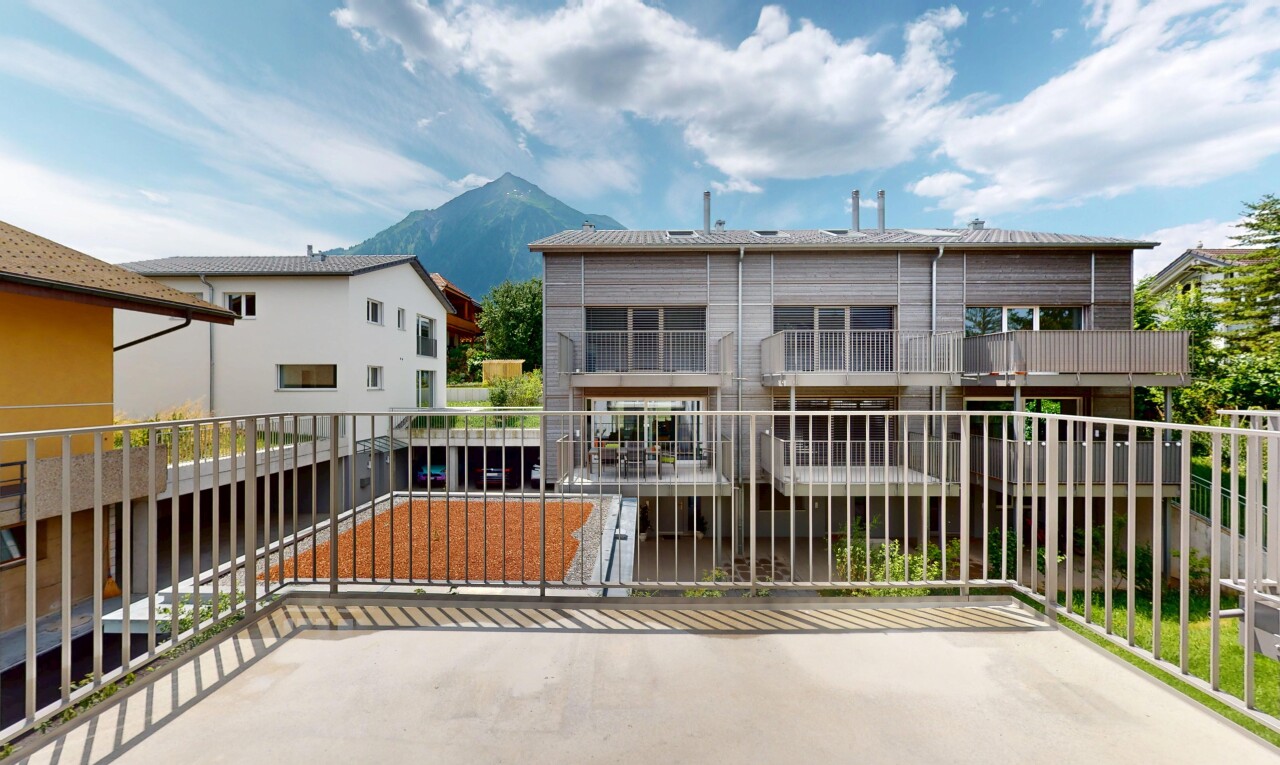 terrasse mit day time, blick auf die berge, mountain view, und balkon