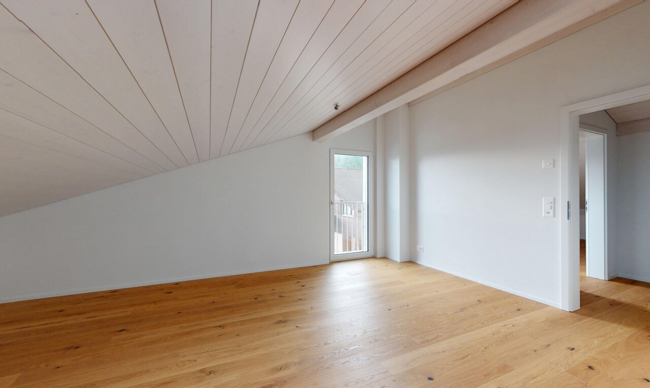 leerer raum mit holzdecke, wood ceiling, natürliches licht, natural light, und inside property