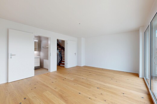 leerer raum mit natürliches licht, natural light, treppen, gipskartonwand, und drywall