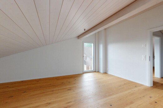 leerer raum mit holzdecke, wood ceiling, natürliches licht, natural light, und inside property