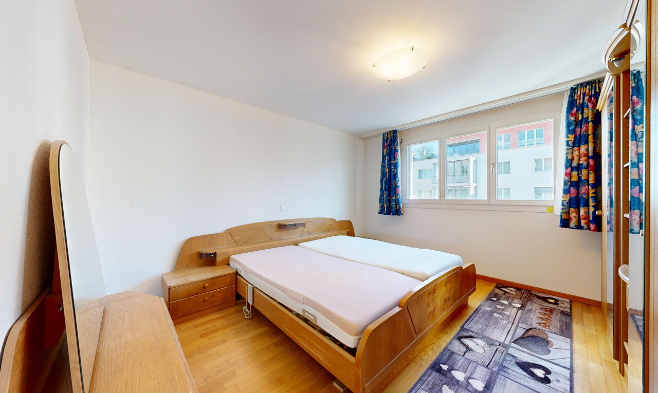 room / bedroom with light wood-type flooring and baseboards