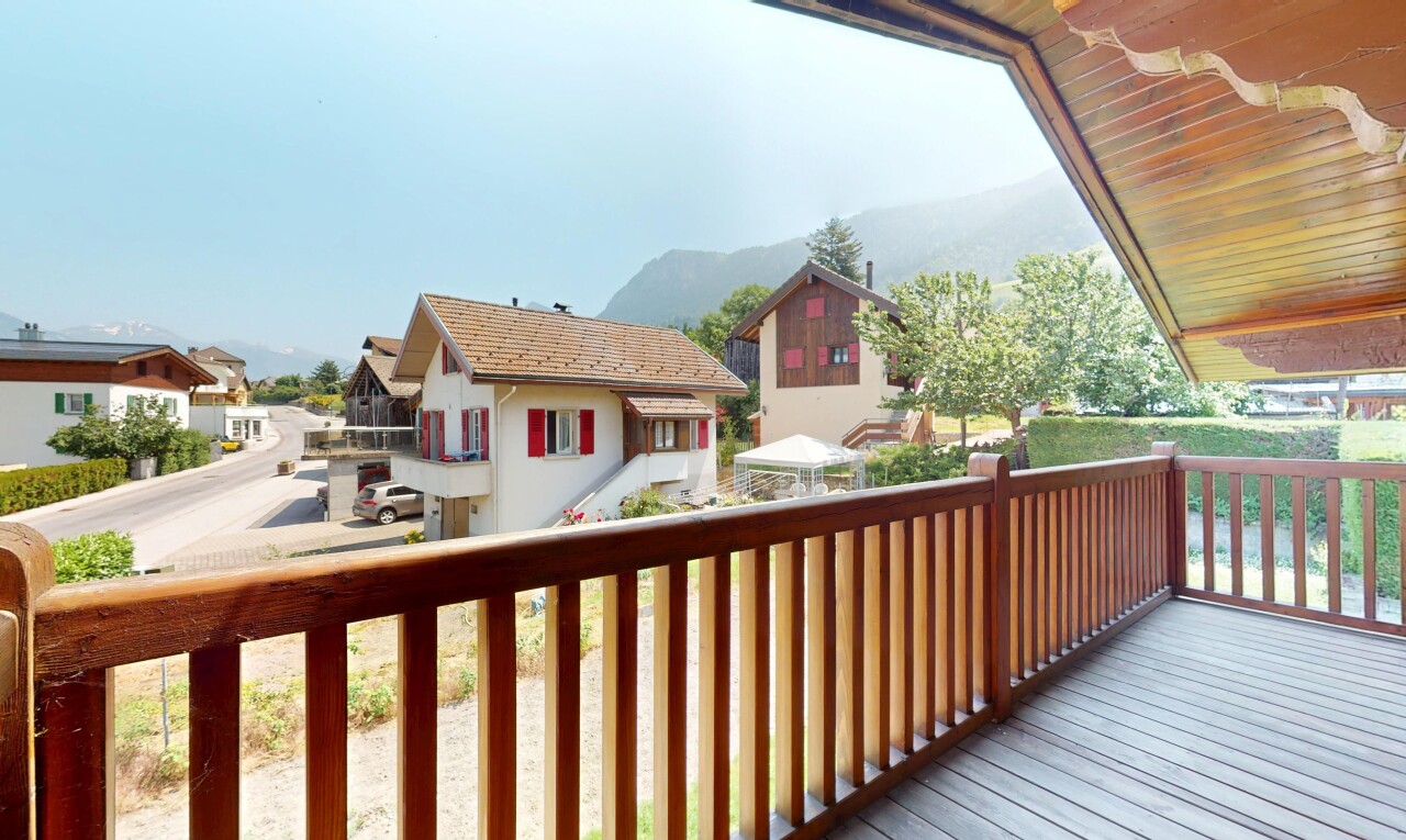 balkon mit from property, blick auf die berge, mountain view, wohngebietblick, und residential view