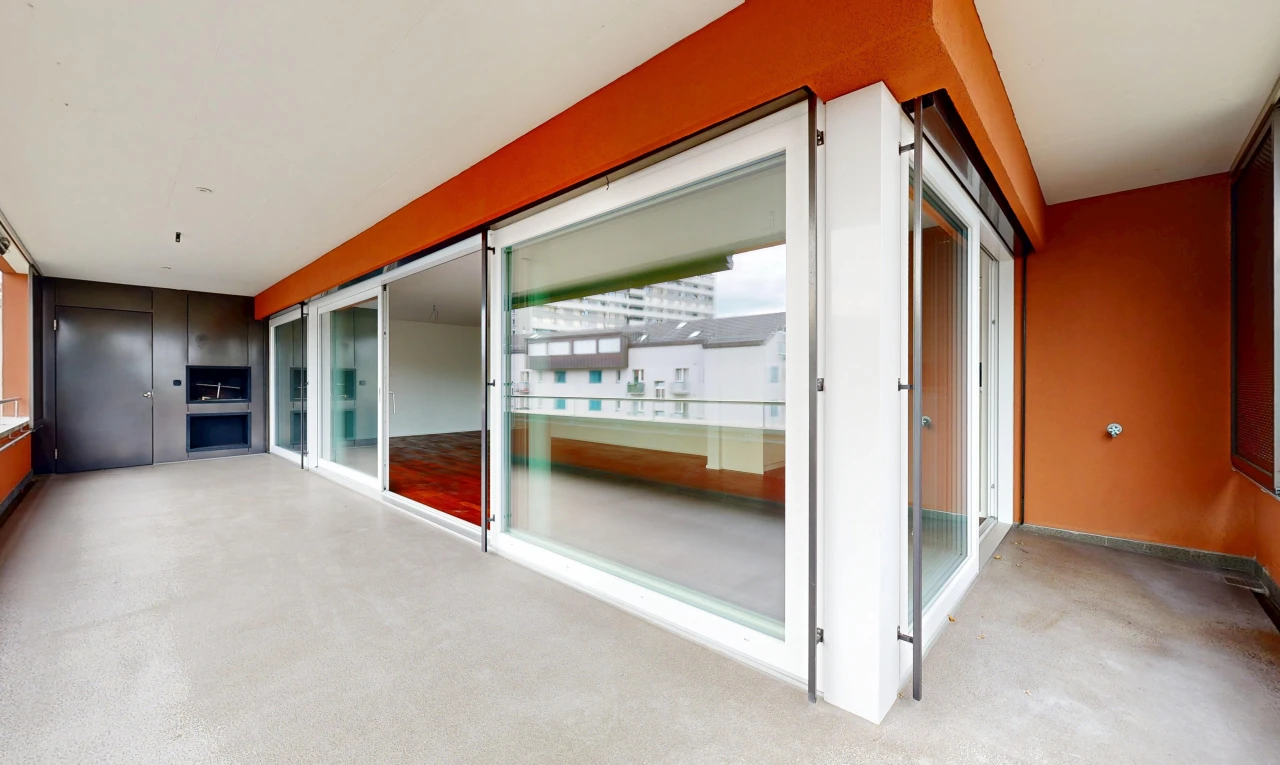 terrasse mit balkon