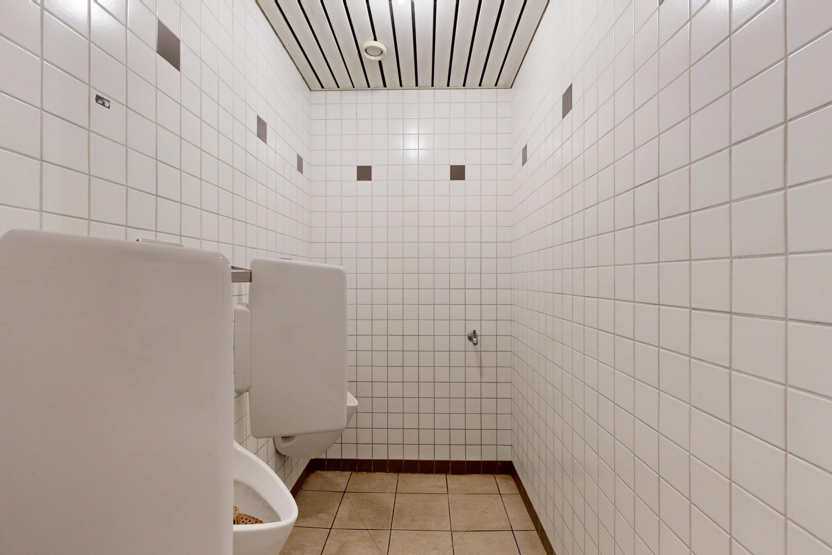 salle de bains avec tile wall, mur en carrelage, toilette, inside property, et sauna