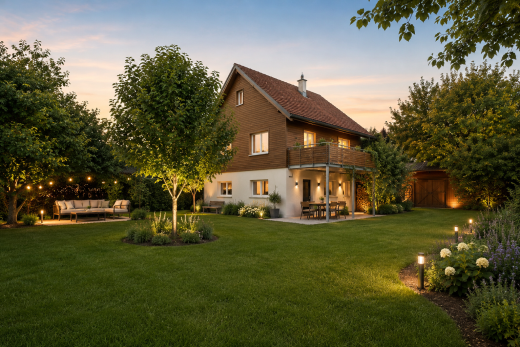garten mit property visible, rasen, und from property