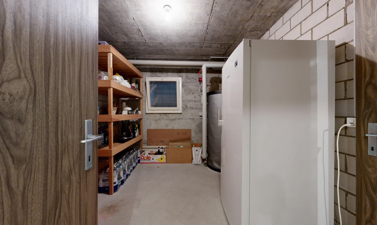 storage / pantry with gas water heater