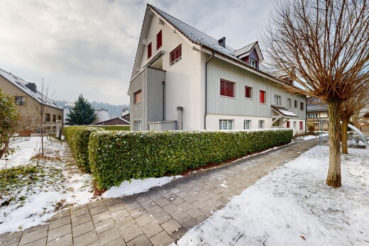 außenansicht mit snow, vertikale verkleidung, overcast, und from community