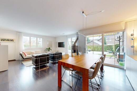 wohn- / esszimmer mit inside property, natürliches licht, natural light, gipskartonwand, und drywall