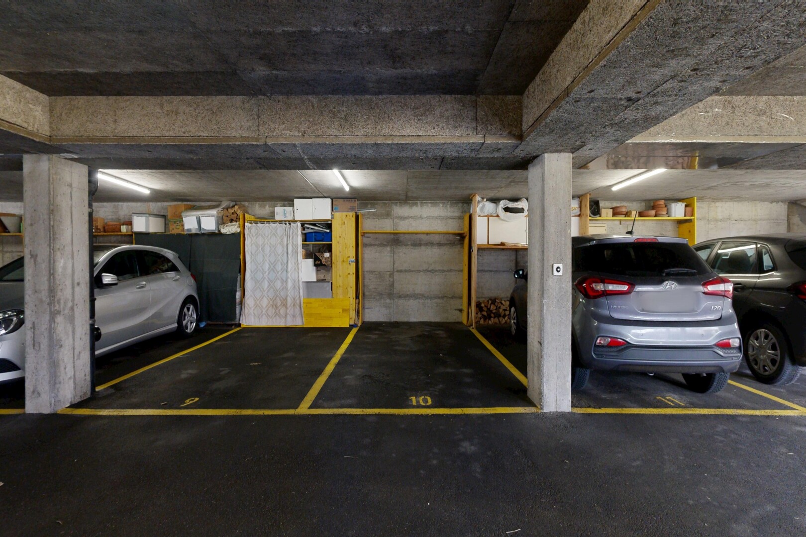 view of parking garage