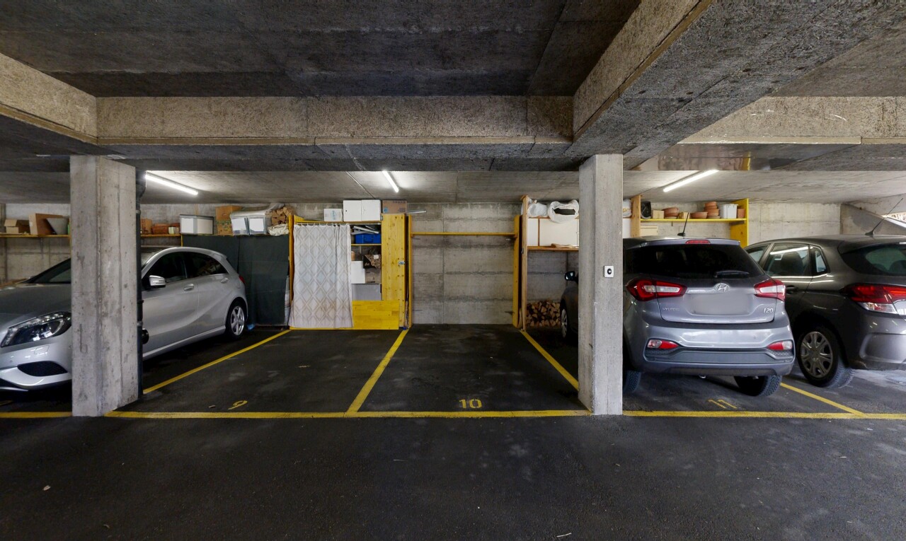 view of parking garage