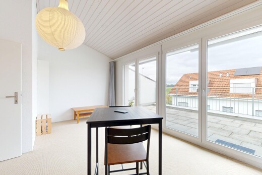 esszimmer mit natürliches licht, natural light, teppich, carpet, und gipskartonwand