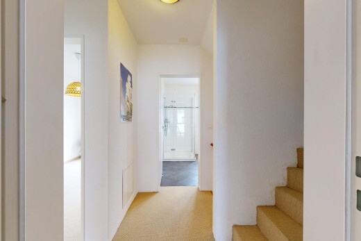 halle / korridor mit inside property, carpet, teppich, drywall, und gipskartonwand
